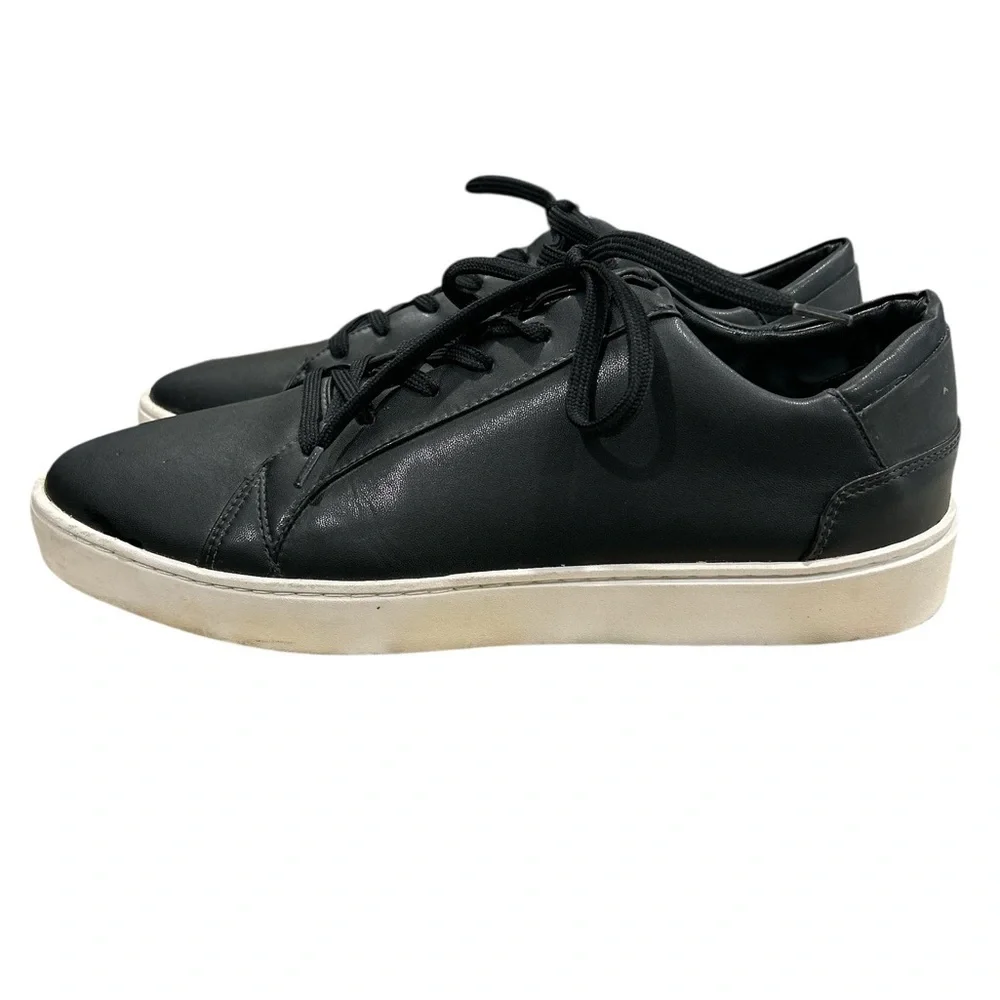 Thousand Fell Men's Lace Up Sustainable Bio Minimalist Sneakers in Black - 12